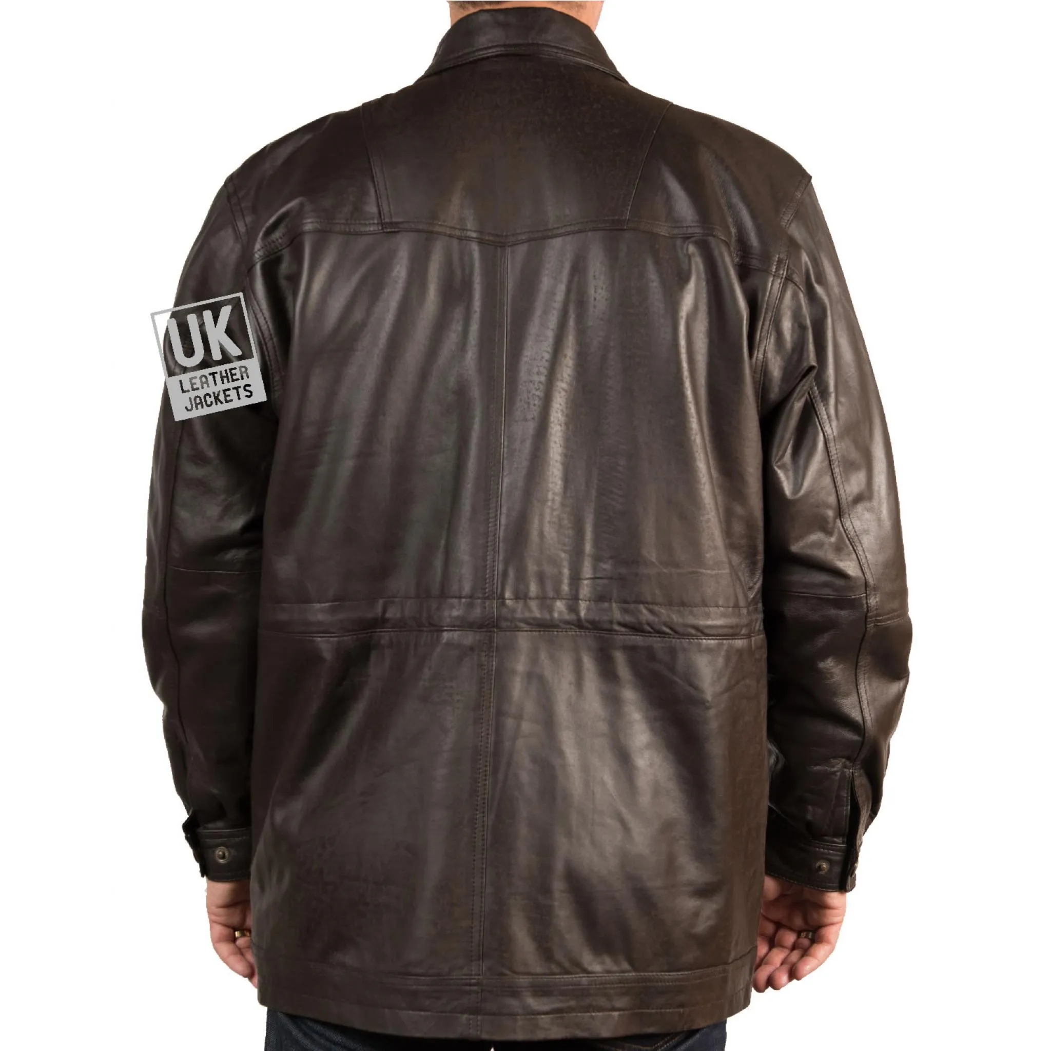 Men's Brown Parka Coat - Berwick Leather Jackets