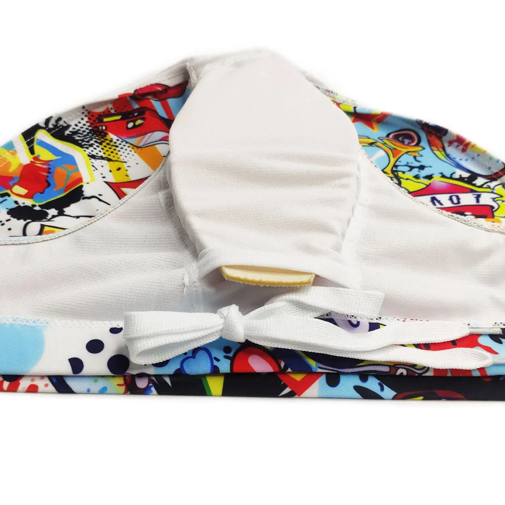 Men's Padded Push-Up Surfing Briefs in Cartoon Print