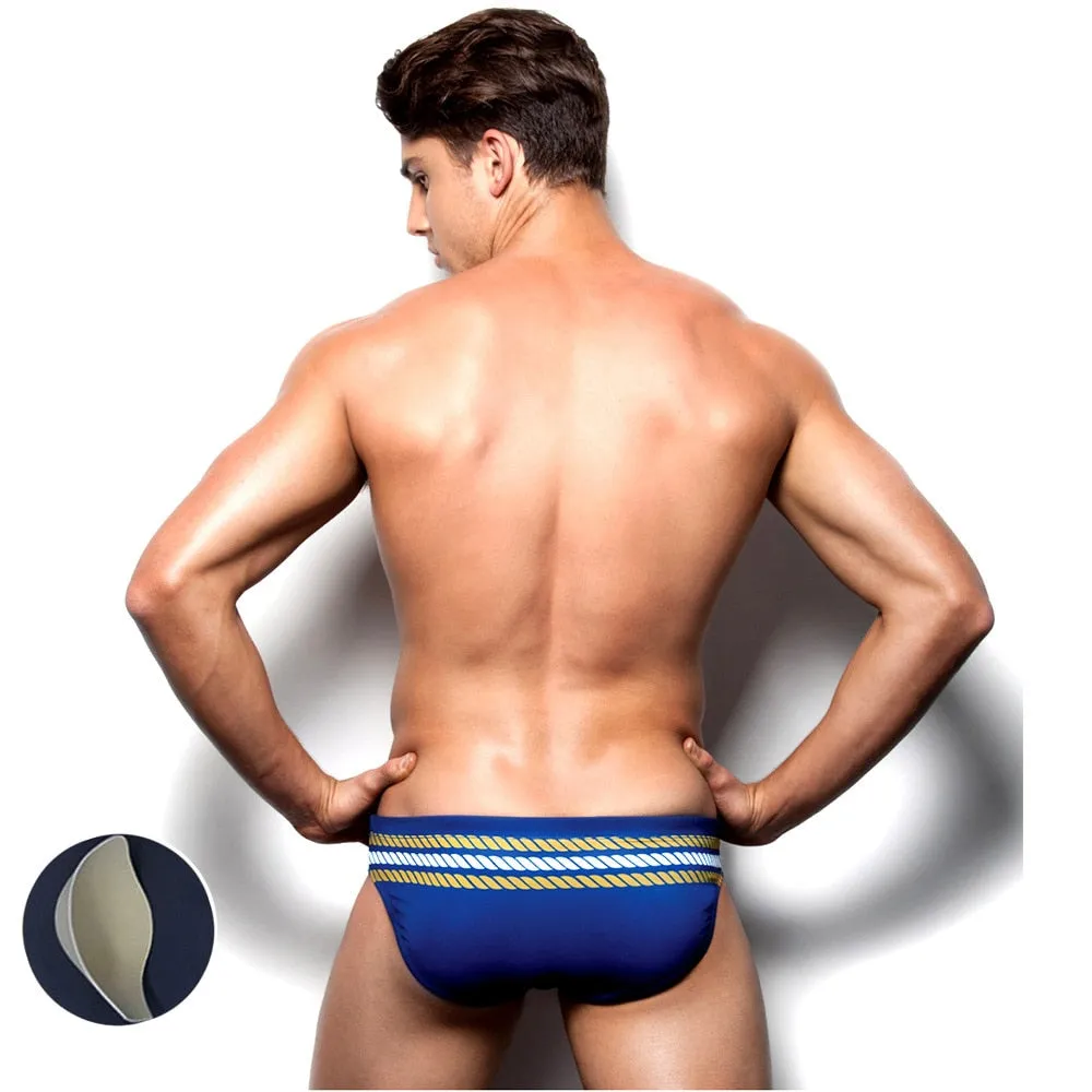 Men's Striped Push-up Swimwear