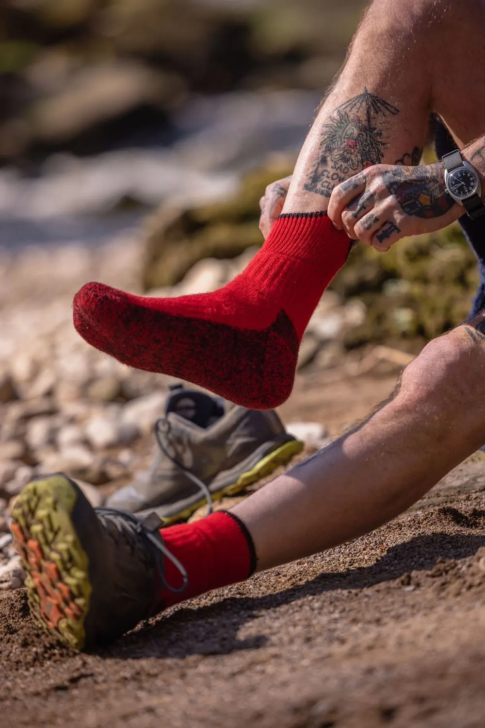 Merino Trail Socks Red