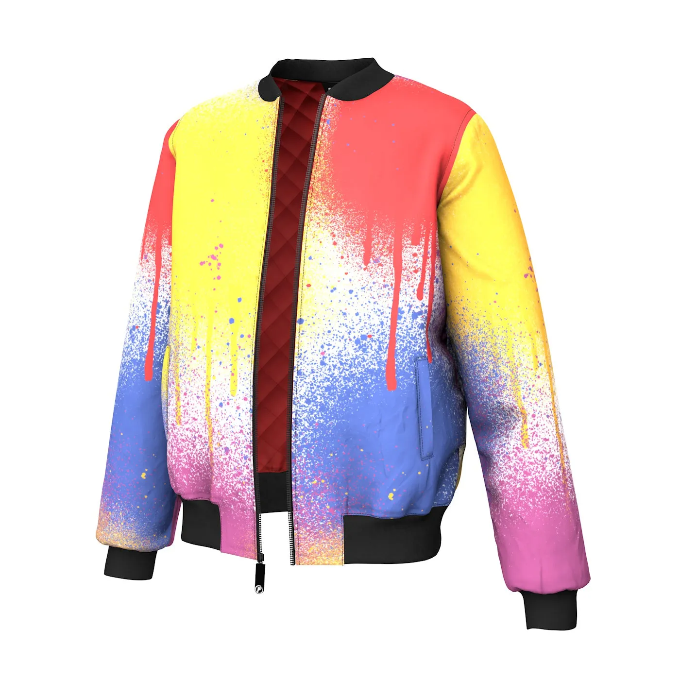 Spray Pattern Bomber Jacket