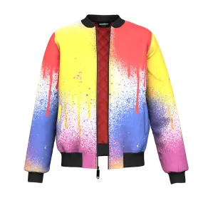 Spray Pattern Bomber Jacket