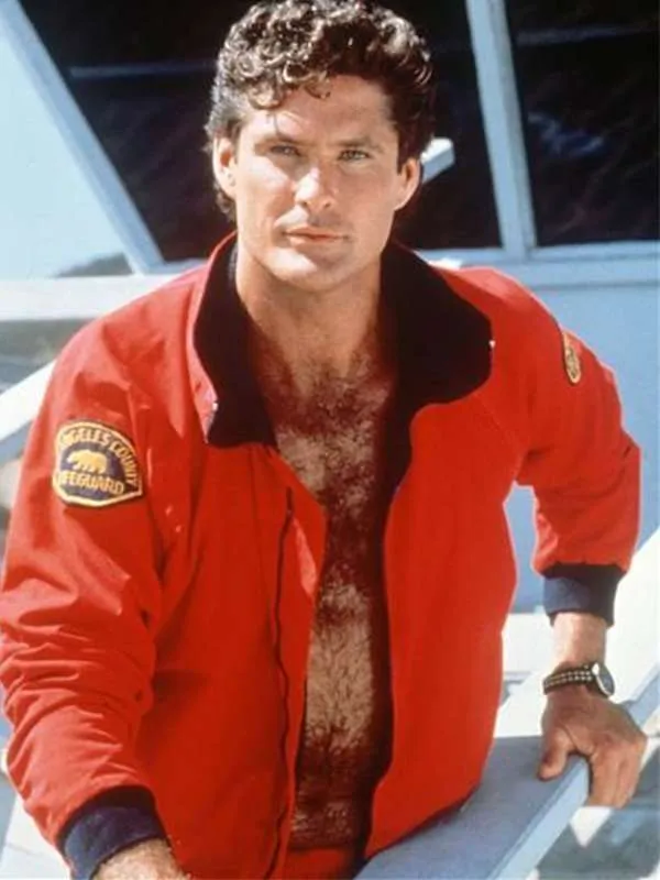 David Hasselhoff Baywatch Lifeguard Bomber Jacket