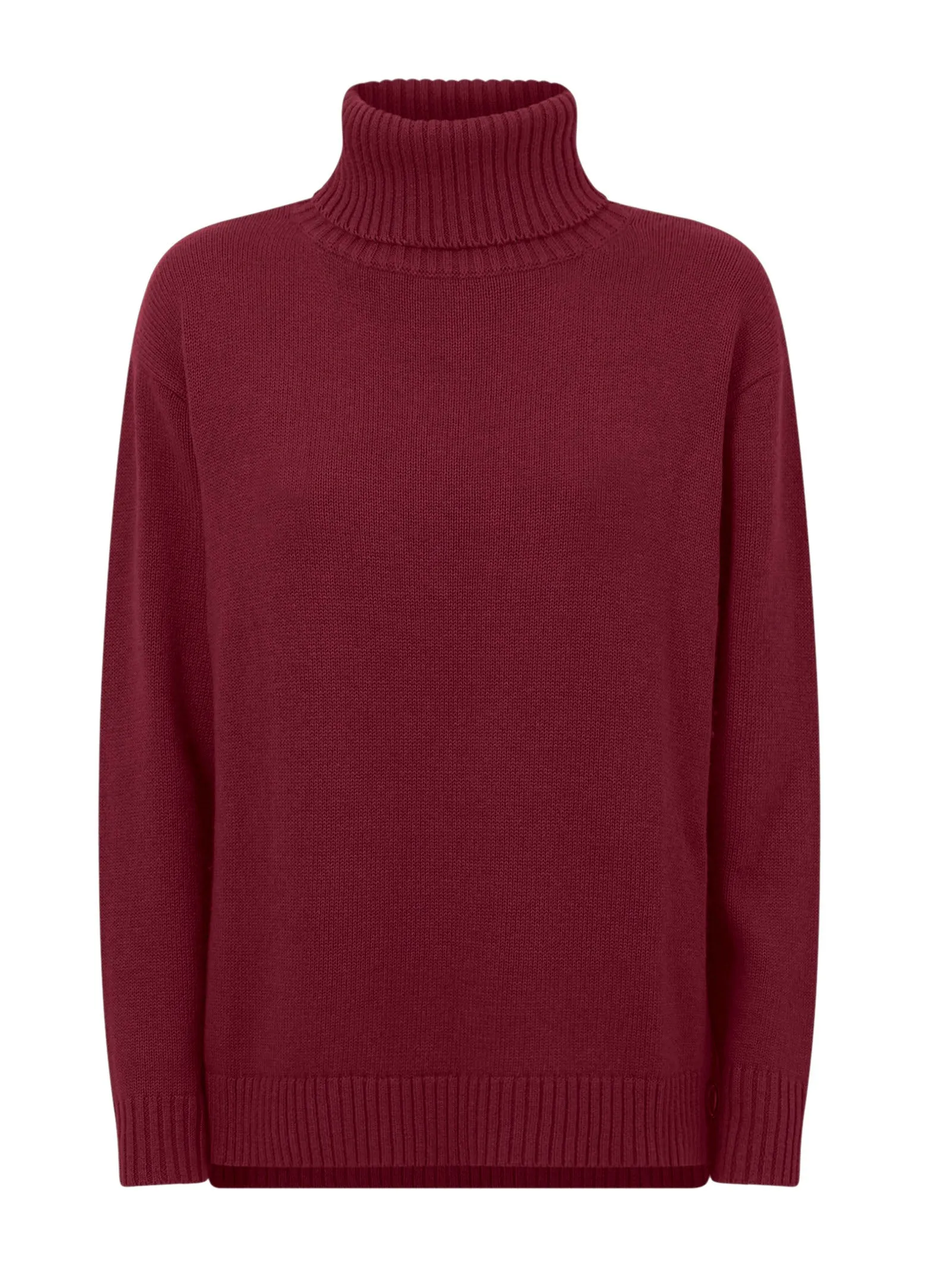 Tibetan Red Maglia Nice Wool Roulè Neck