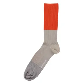 Norse Projects Burned Red Colour Block Socks