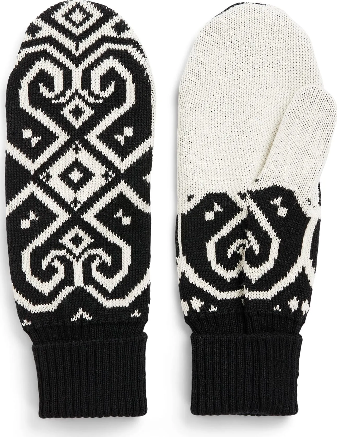 Olive/White Wool Mittens by Save The Pieces