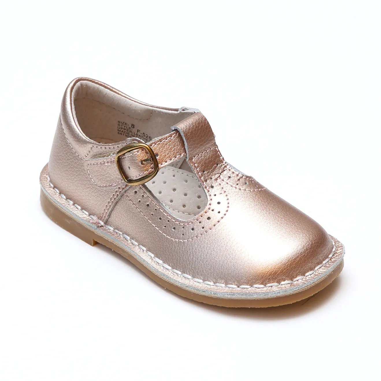 Perforated T-Strap School Mary Janes