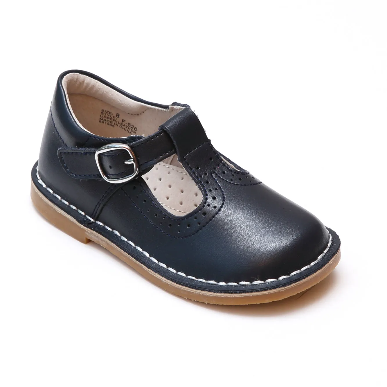 Perforated T-Strap School Mary Janes