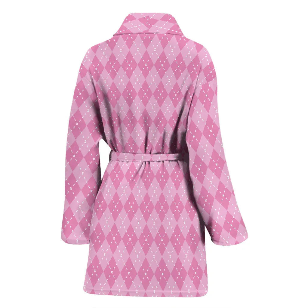 Pink Argyle Bathrobe