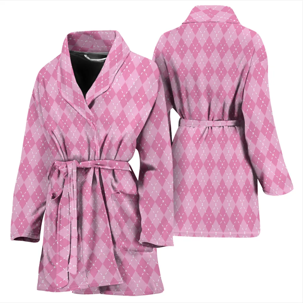 Pink Argyle Bathrobe