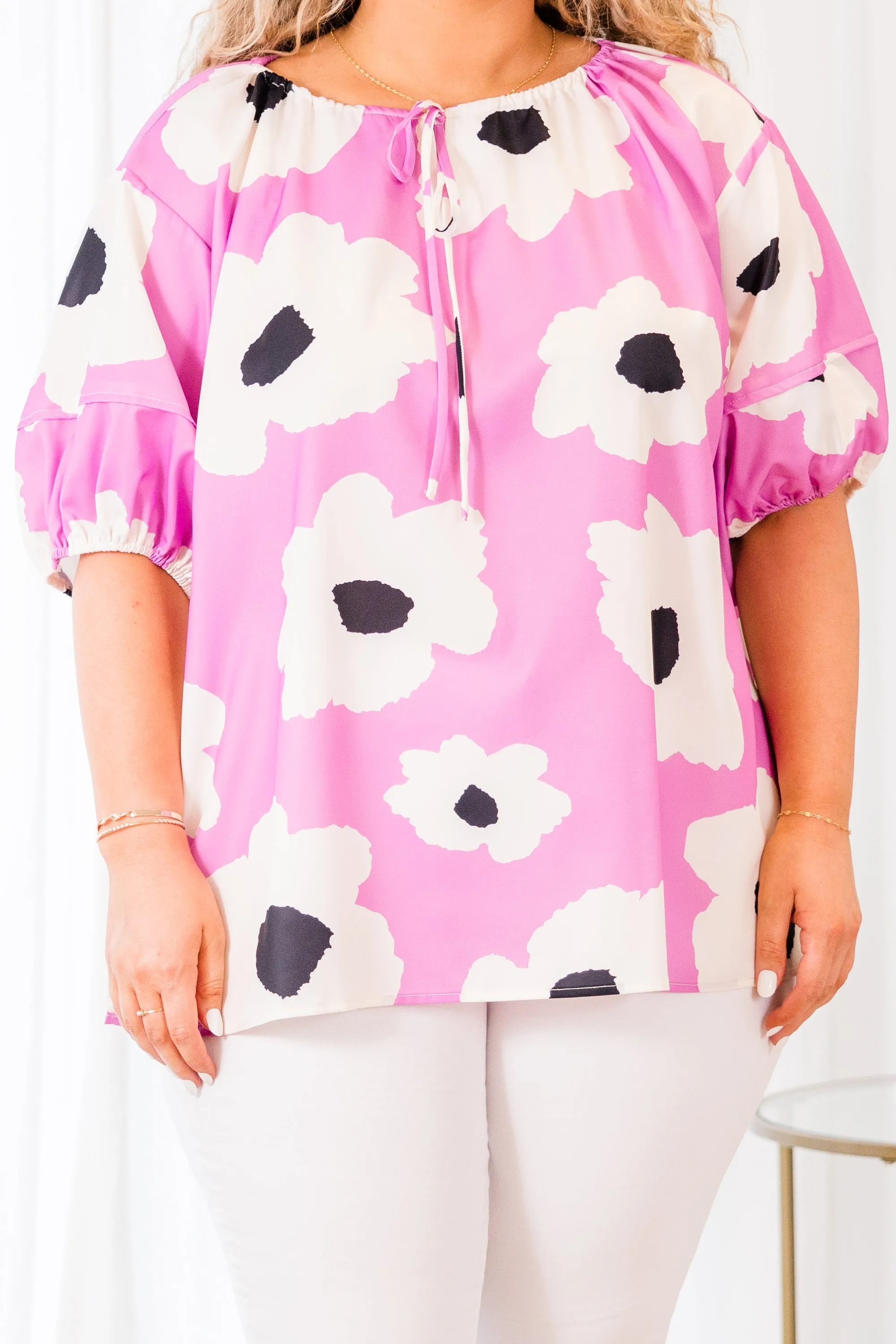 Pink Flower Fields Forever Top