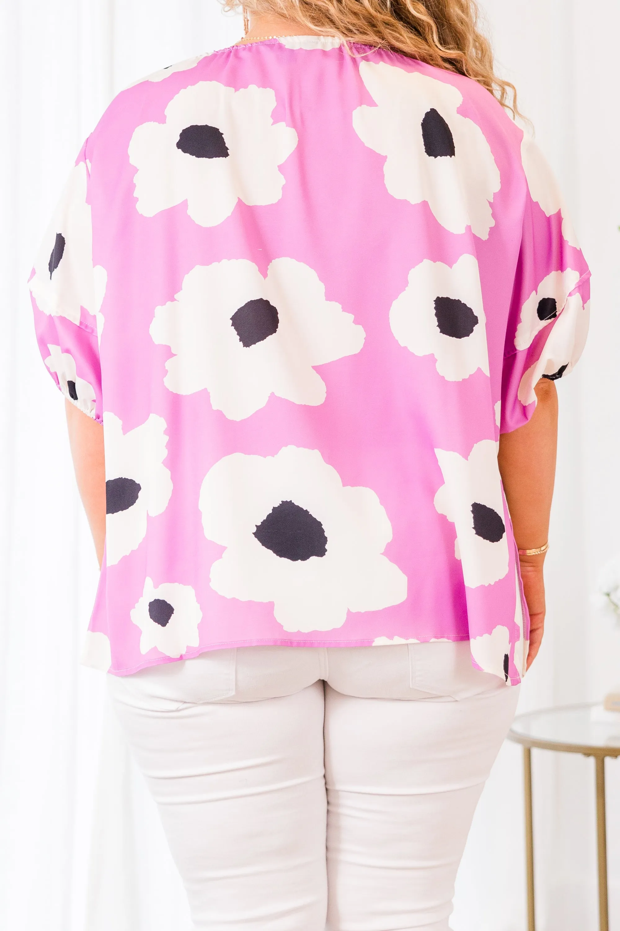 Pink Flower Fields Forever Top