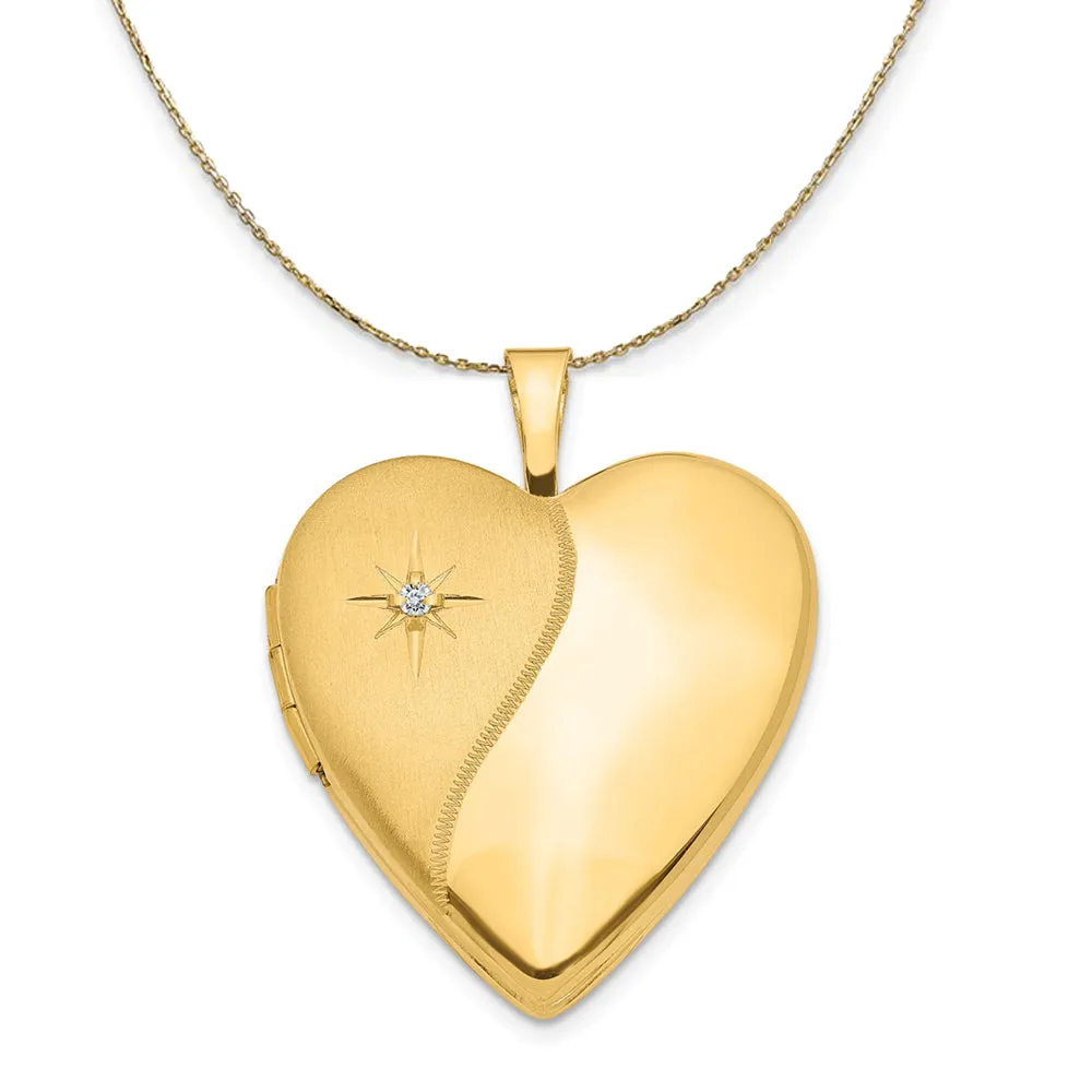 Diamond Heart Locket Necklace