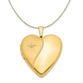 Diamond Heart Locket Necklace