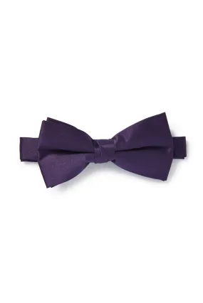 Purple Satin Bow Tie