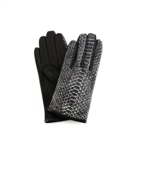 Python Skin Leather Gloves