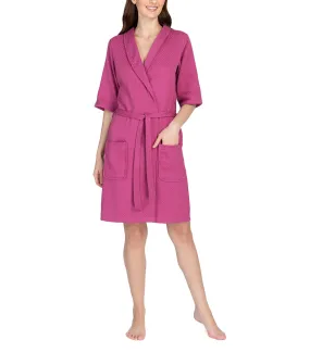 Raspberry Rose Honeycomb Robe for Women