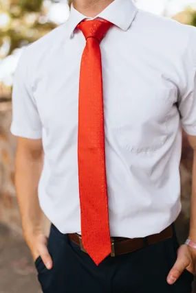 Red Square Pattern Tie