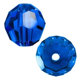 Round Bead 4mm, Capri Blue Crystal