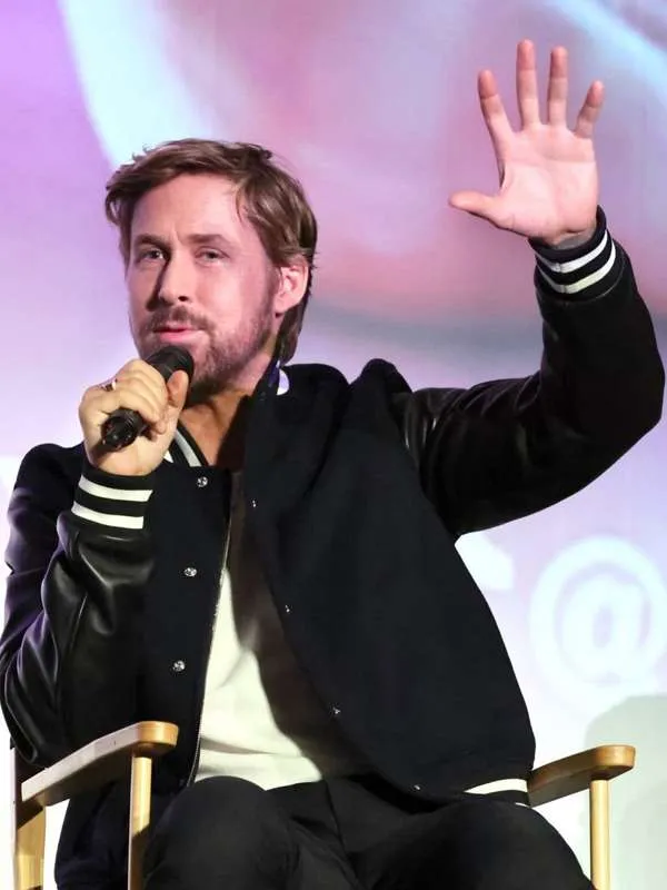 New American Jackets Black Bomber Jacket Worn by Ryan Gosling