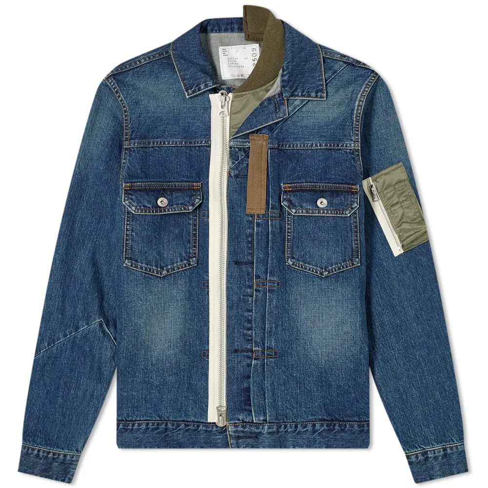 Sacai Denim Jacket in Blue