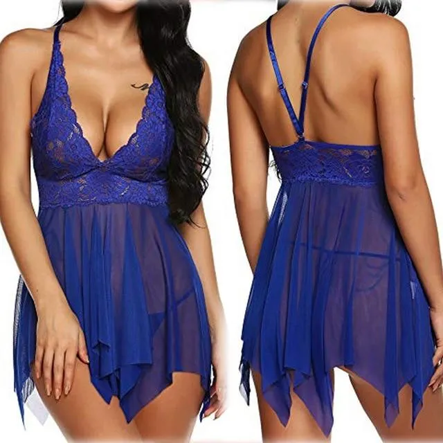 Sexy Lace Nightgown Dress for Women