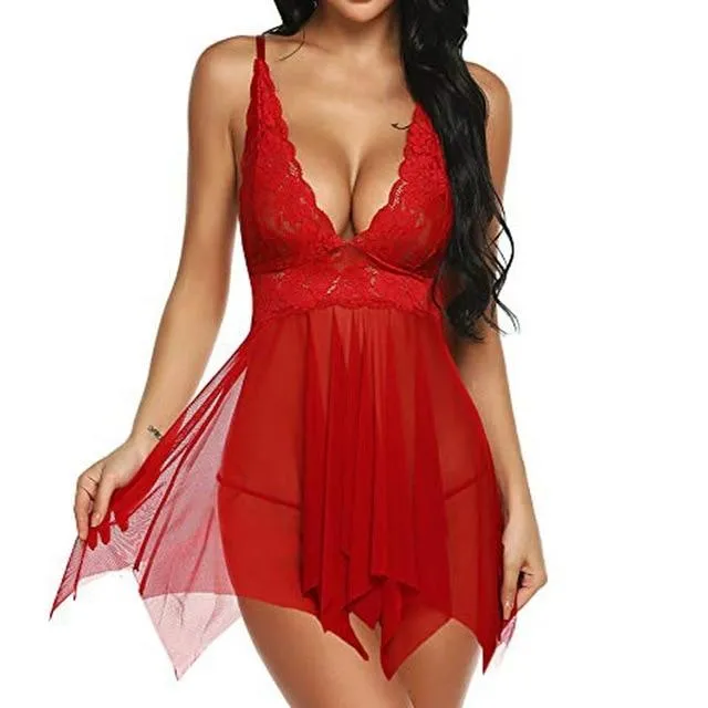 Sexy Lace Nightgown Dress for Women