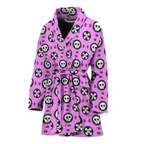 Women's Bathrobe with Skulls and Potion