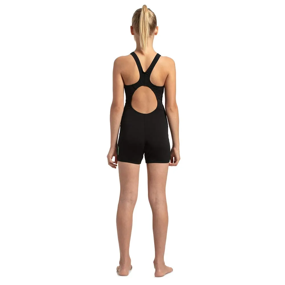 Black/Green Glow Endurance+ Girl's Legsuit by Speedo