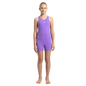 Girl's Endurance+ Legsuit in Ultra Violet/Green Glow