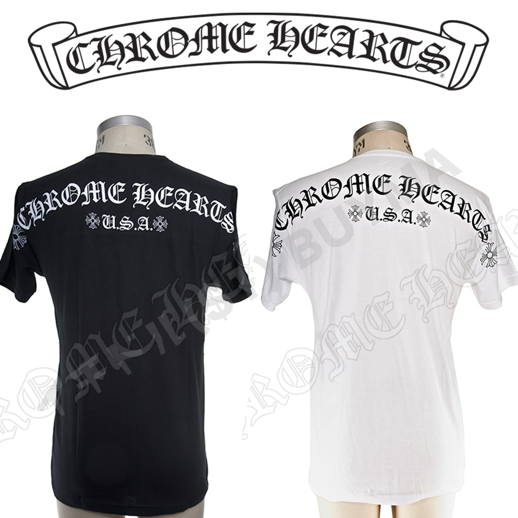 Chrome Hearts Street Style Graphic Logo Tees