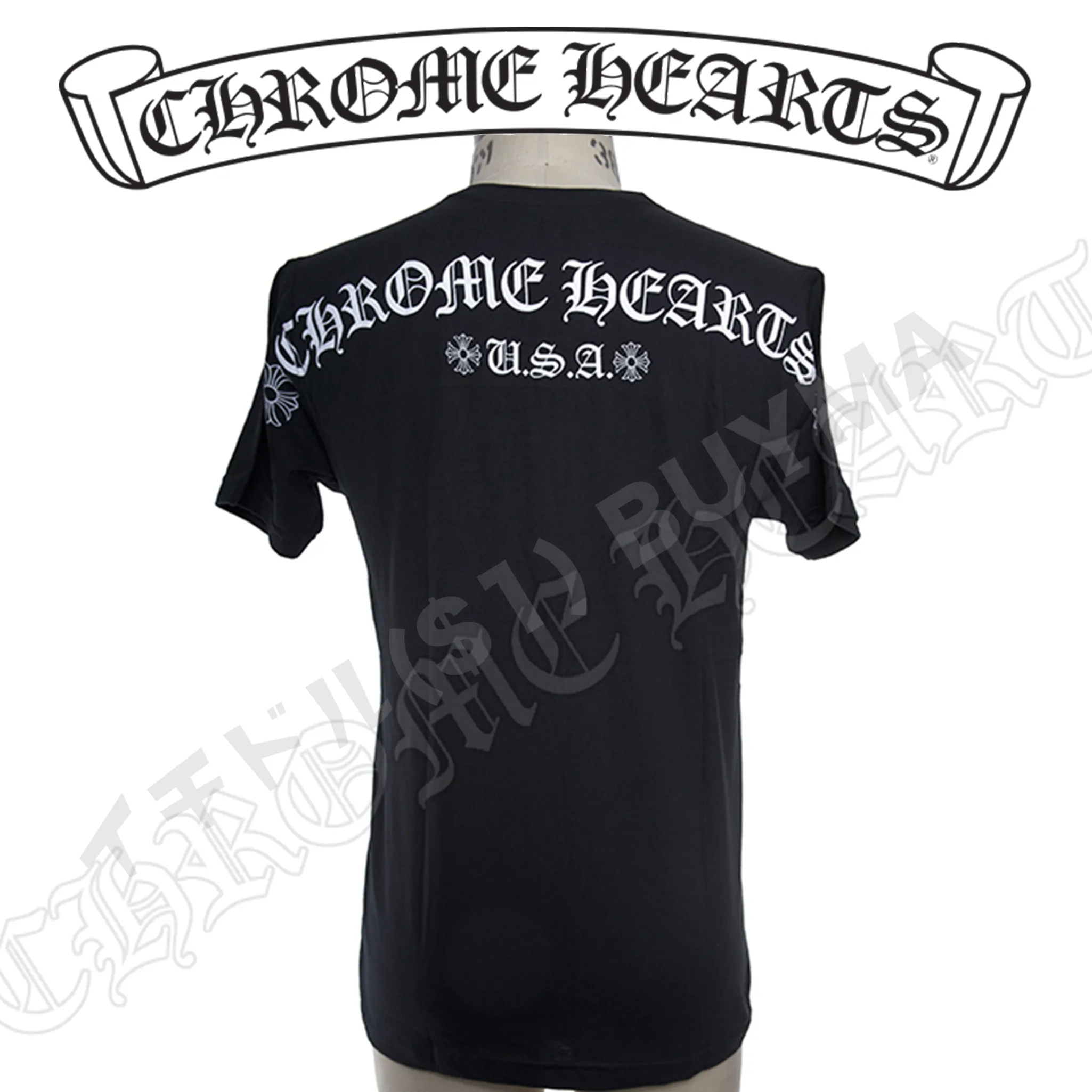 Chrome Hearts Street Style Graphic Logo Tees