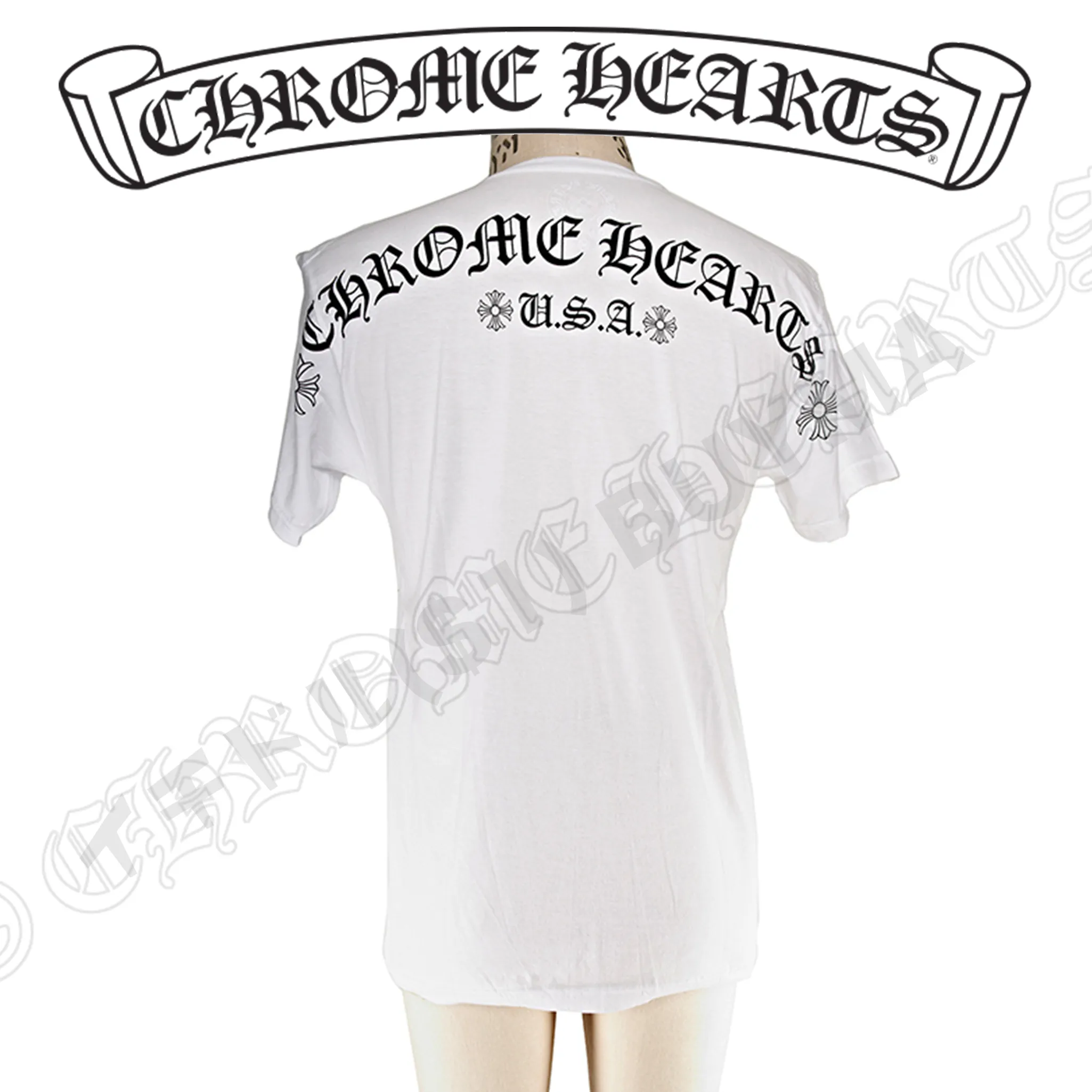 Chrome Hearts Street Style Graphic Logo Tees