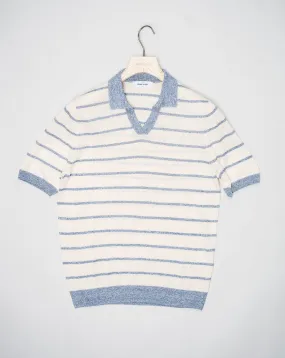 Striped Capri Collar Shirt - Gran Sasso