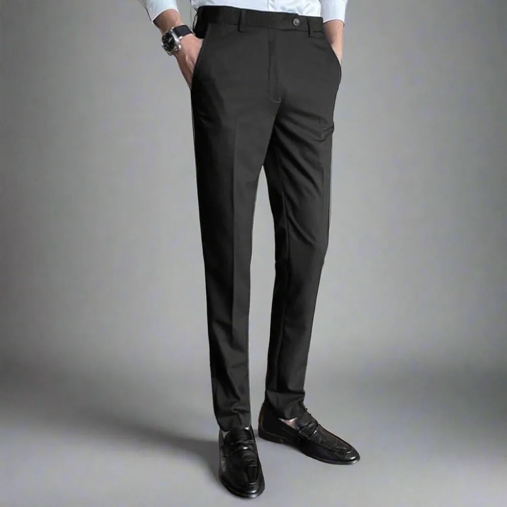 Super 130s Italian Marzotto Wool Gabardine Trouser in Choice of Colors (Marco Plain Front Modern Cut) by Gala Slacks