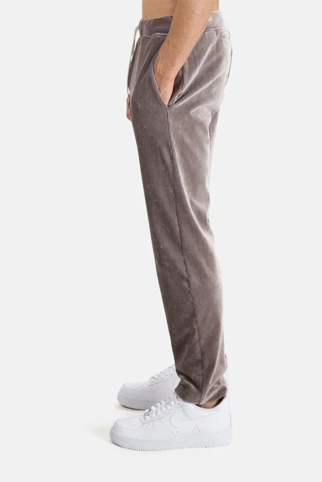 Taupe Wheelers.V Velour Cord Pintuck Slacks