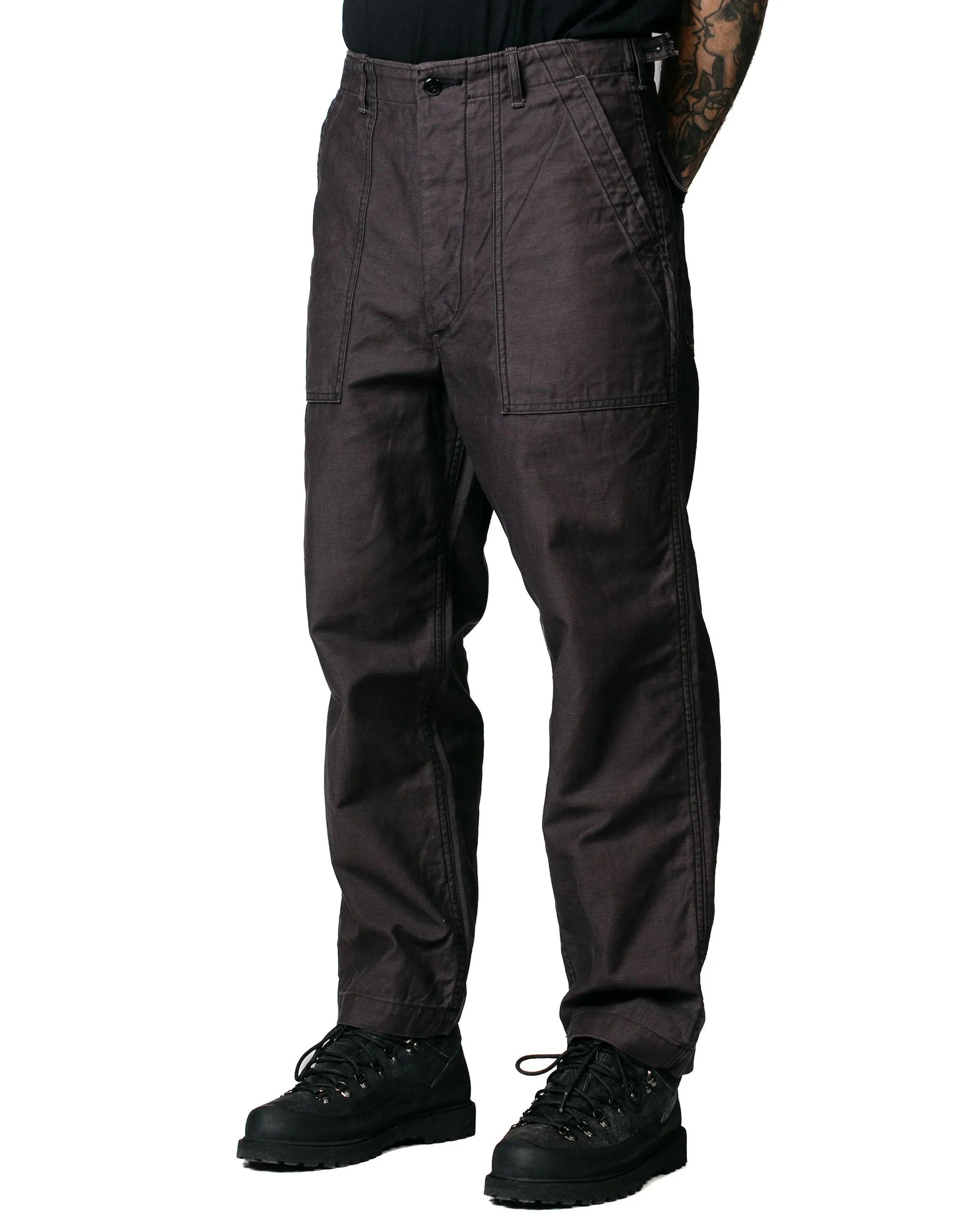 The Corona Utility Fatigue Utility Back Satin Black Slacks