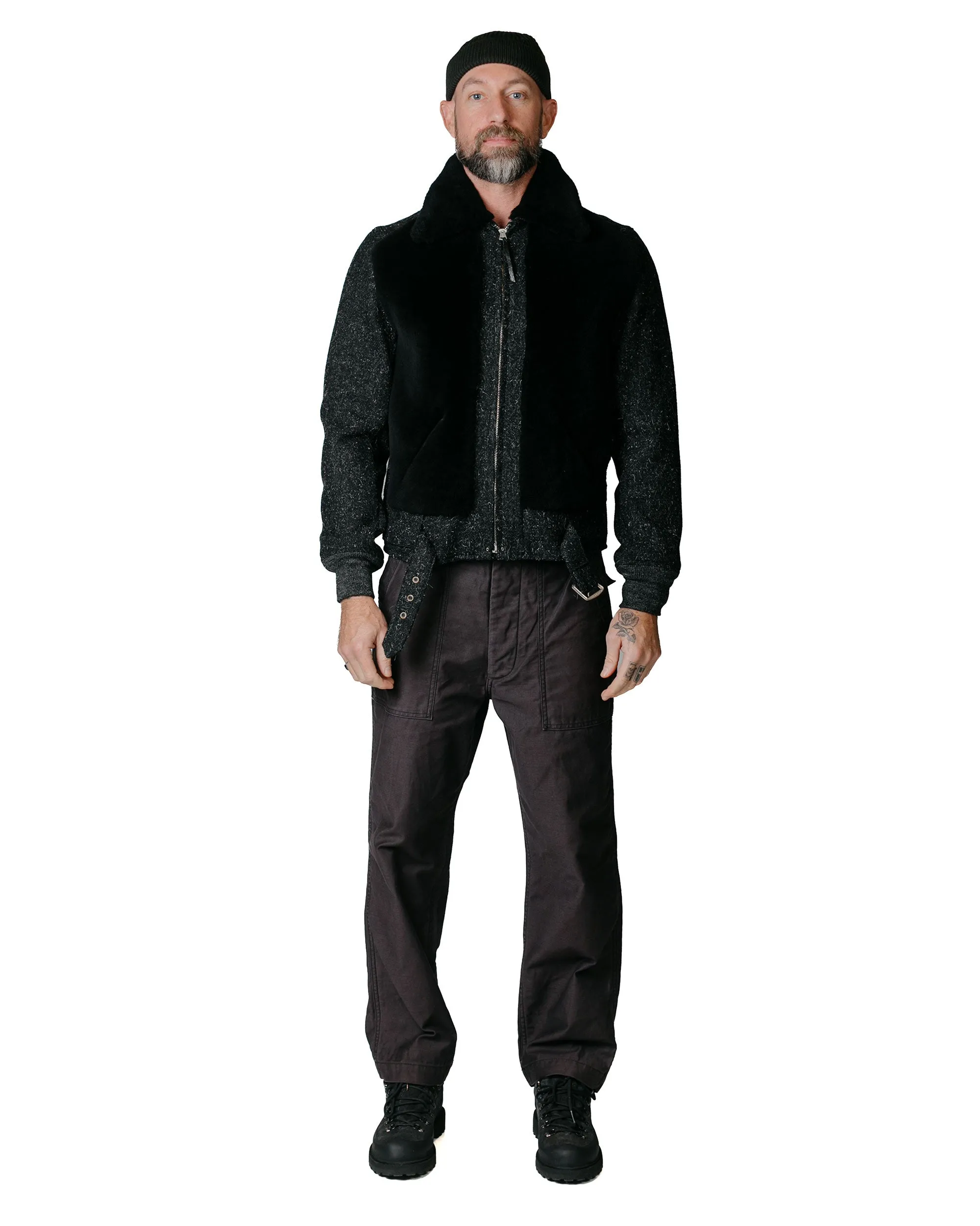 The Corona Utility Fatigue Utility Back Satin Black Slacks