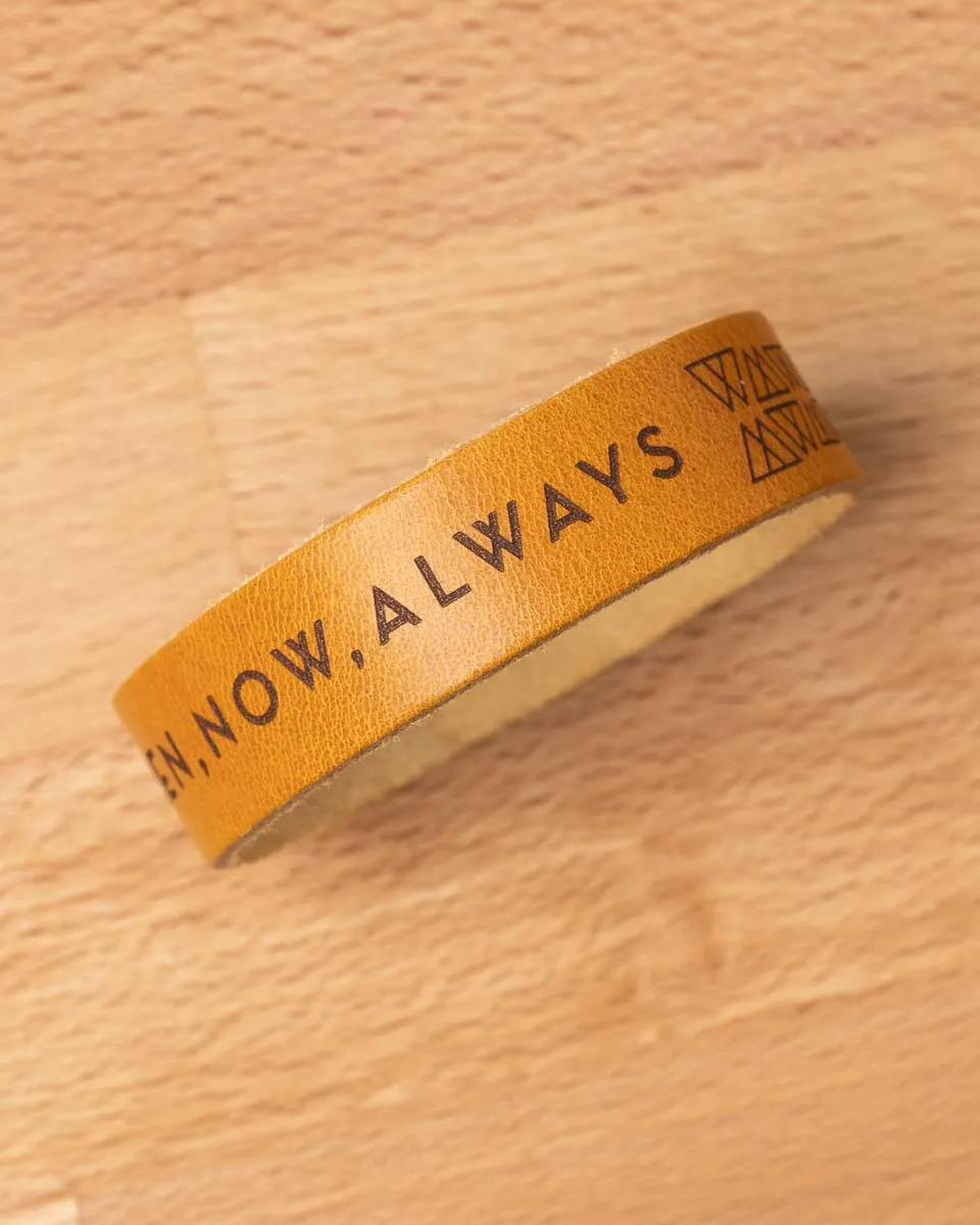 Then Now Always Leather Bracelet