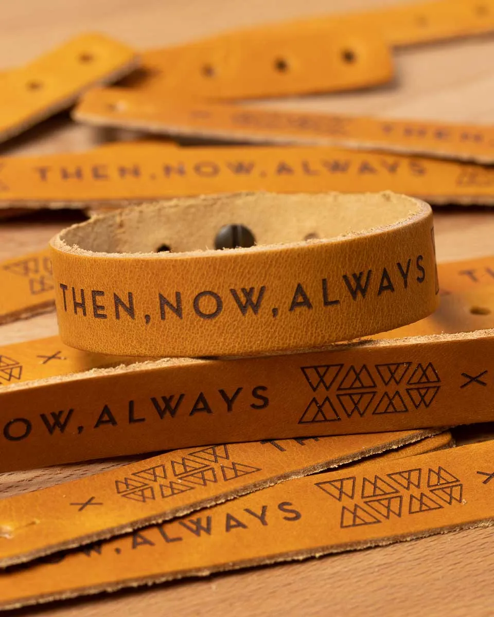 Then Now Always Leather Bracelet