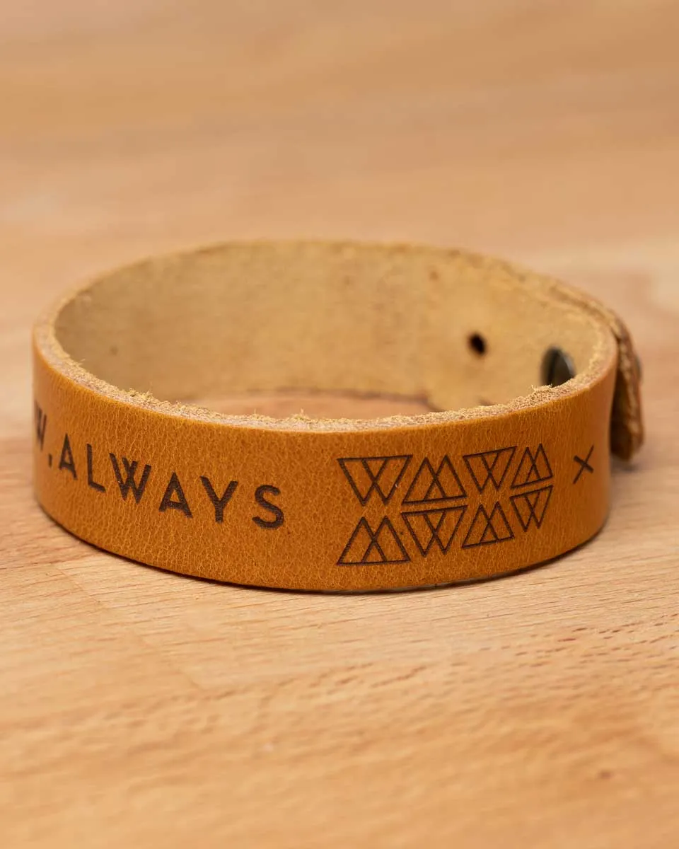 Then Now Always Leather Bracelet