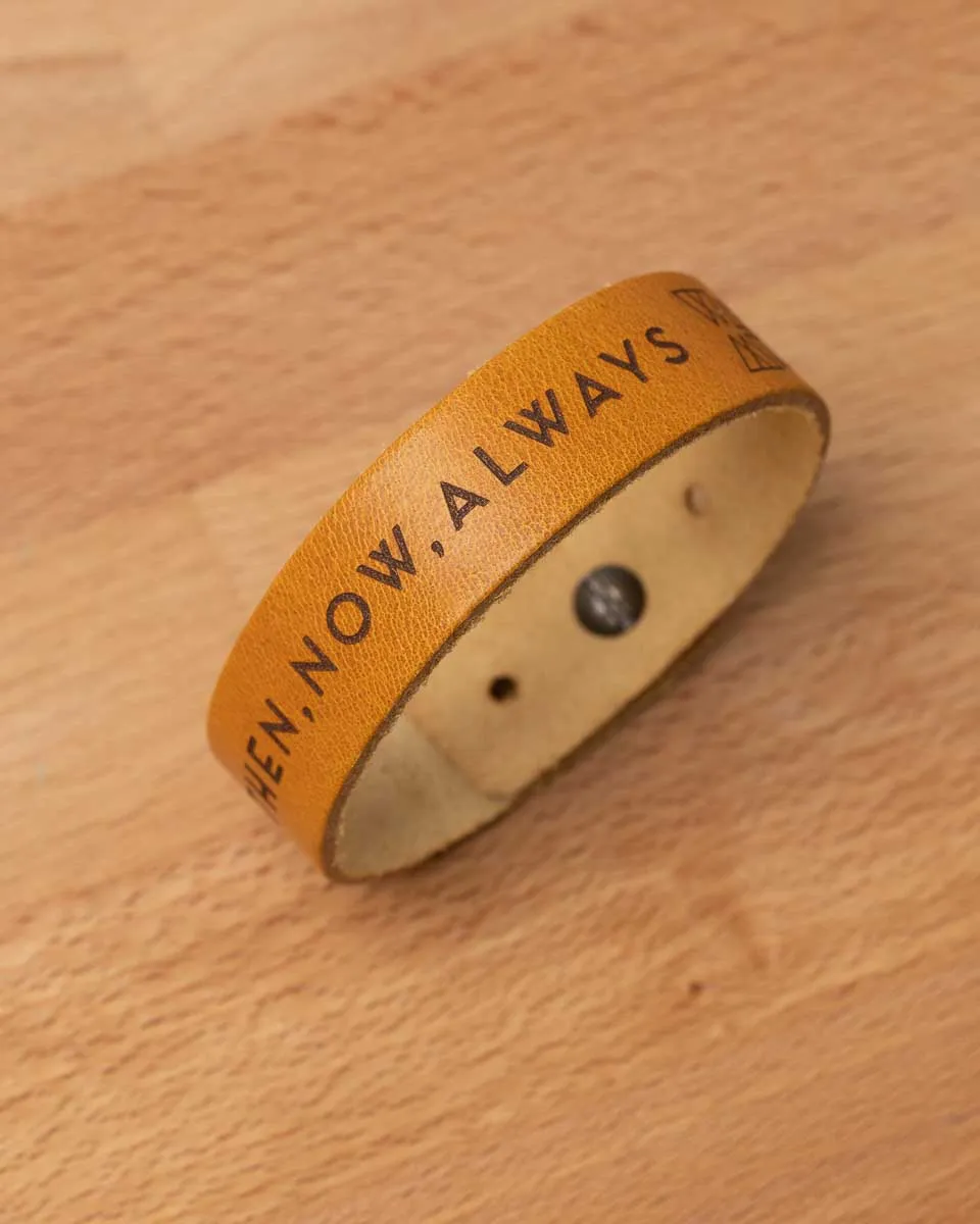 Then Now Always Leather Bracelet