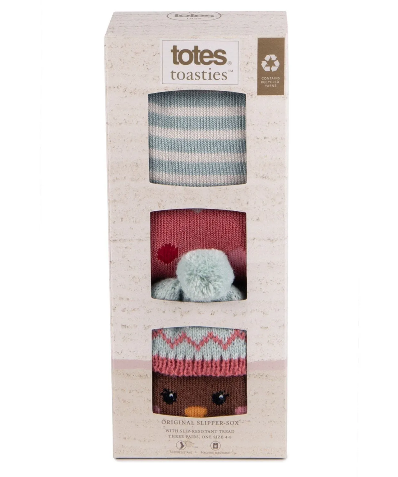 Totes Toasties Women's 3-Pack Original Slipper Socks