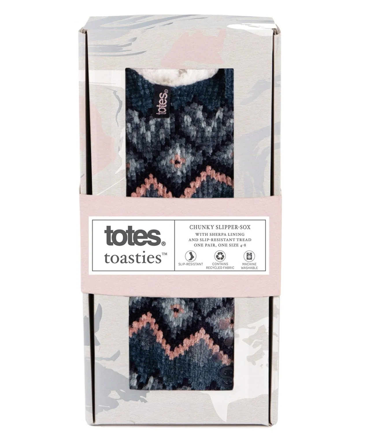 Totes Toasties Women's Crop Chenille Knit Slipper Socks