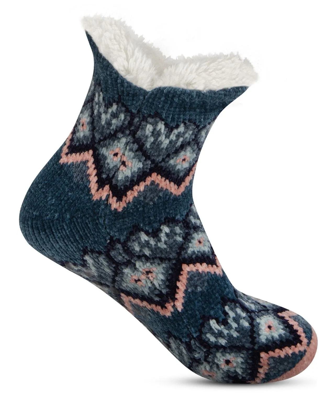 Totes Toasties Women's Crop Chenille Knit Slipper Socks