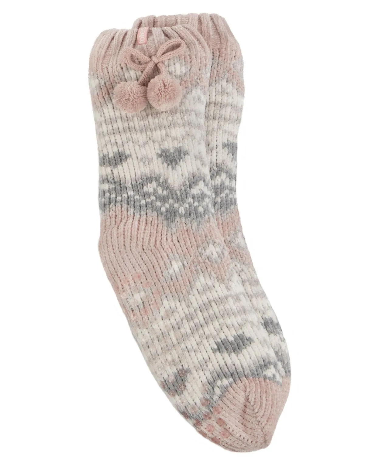 Totes Toasties Women's Fair Isle Chenille Slipper Socks