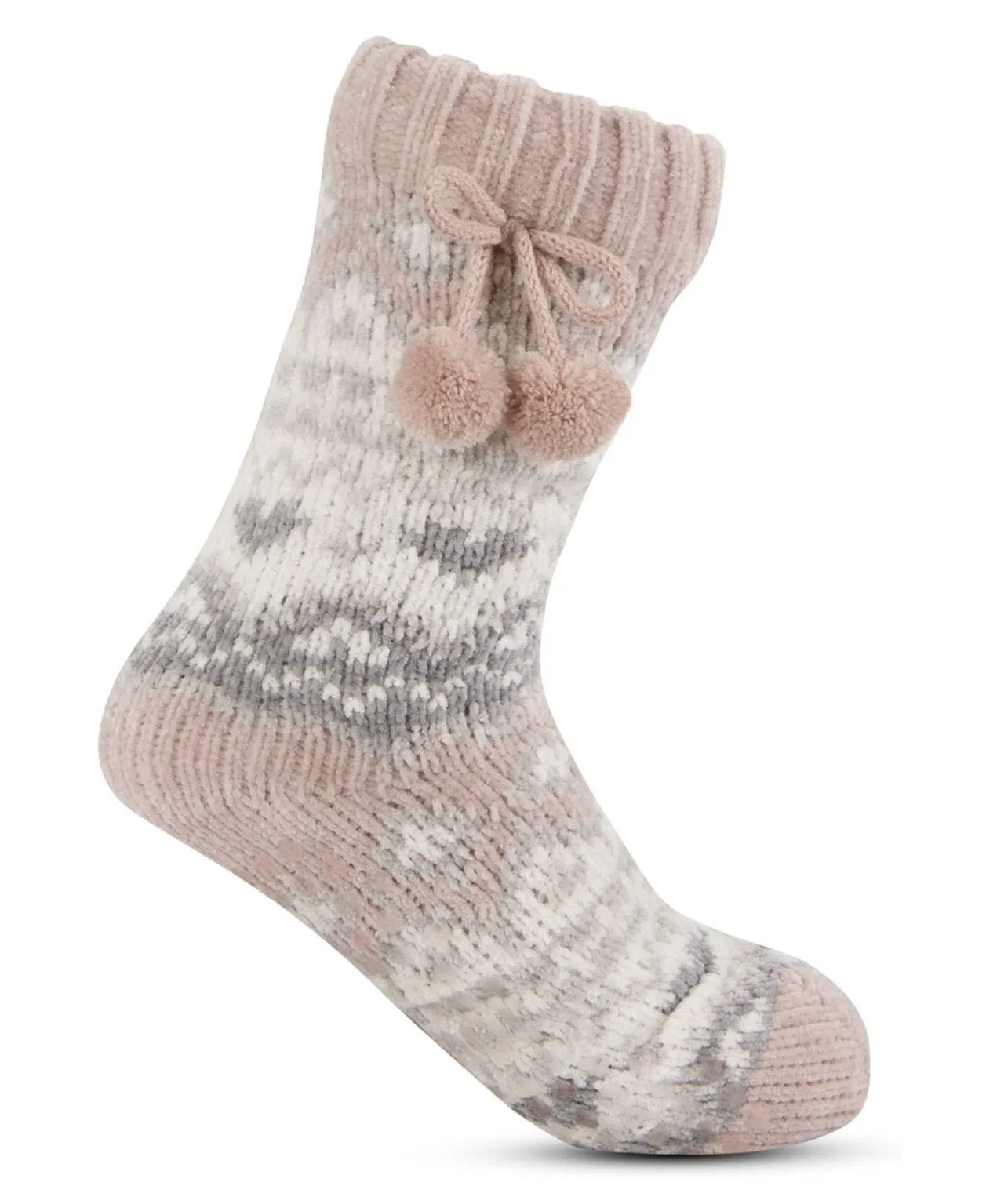 Totes Toasties Women's Fair Isle Chenille Slipper Socks