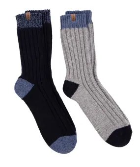 Totes Toasties Men's 2-Pack Wool Blend Boot Socks