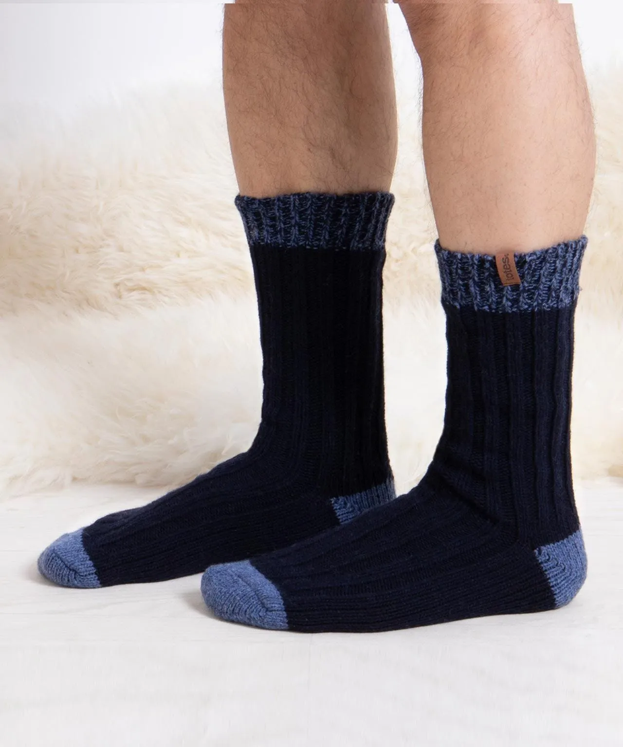 Totes Toasties Men's 2-Pack Wool Blend Boot Socks