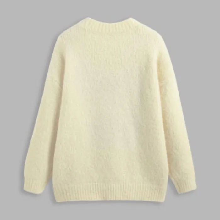 Unisex Wool U-Neck Street Style Sweater by Cider